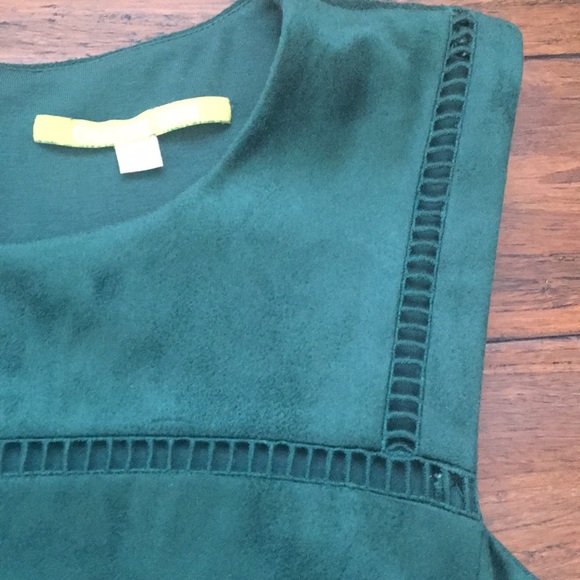 Gianni Bini Faux Suede Green Dress - Picture 3 of 5